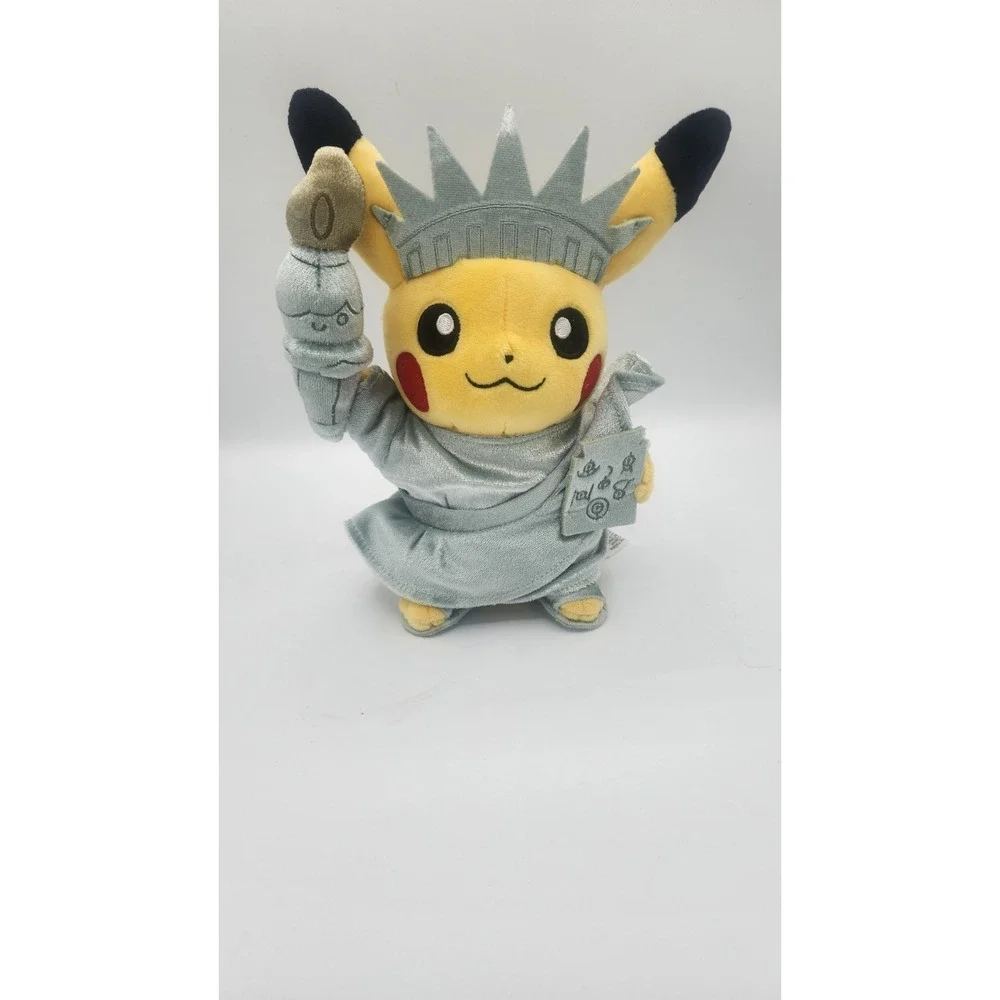 Pokemon Center Liberty Pikachu Plush Statue of Liberty NYC Exclusive 2016 8.5in